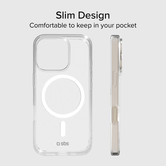 Etui z MagSafe do iPhone 15 Pro, Przezroczysty, Transparent, SBS