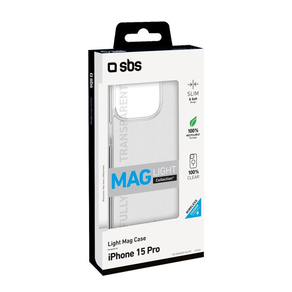 Etui z MagSafe do iPhone 15 Pro, Przezroczysty, Transparent, SBS