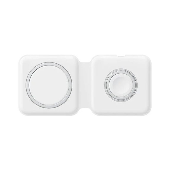 MagSafe Duo do iPhone i Apple Watch, Szybkie ładowanie bezprzewodowe, Biały, White, FixPremium