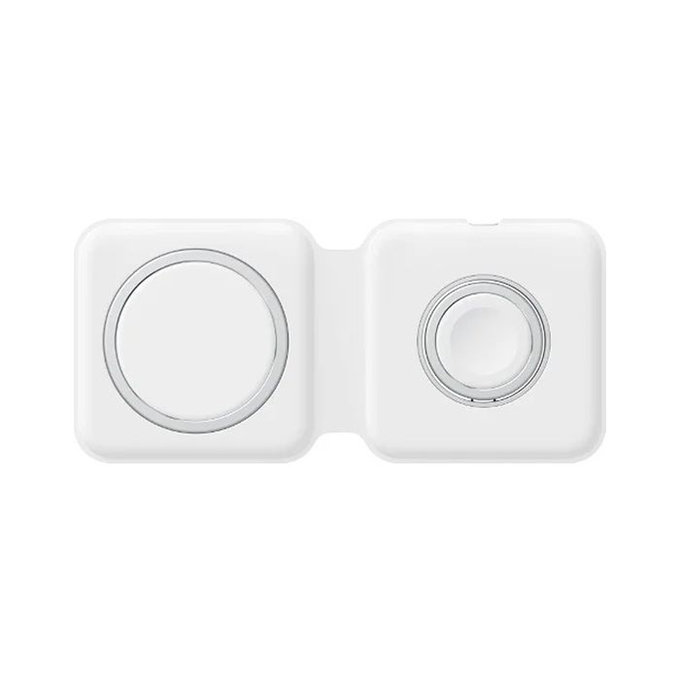 MagSafe Duo do iPhone i Apple Watch, Szybkie ładowanie bezprzewodowe, Biały, White, FixPremium