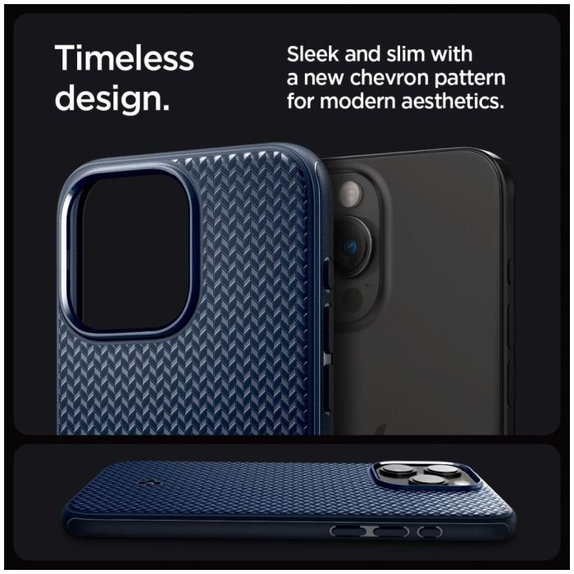 Etui z MagSafe do iPhone 15 Pro Max, Mag Armor, Navy Blue, Spigen