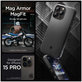Etui z MagSafe do iPhone 15 Pro, Mag Armor, Matte Black, Spigen