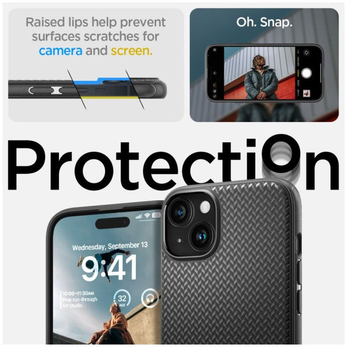 Etui z MagSafe do iPhone 15, Mag Armor, Matte Black, Spigen