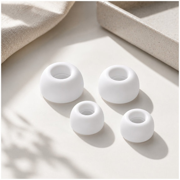 Końcówki do AirPods Pro - Zestaw 2szt (L, S) | biały | white | FixPremium
