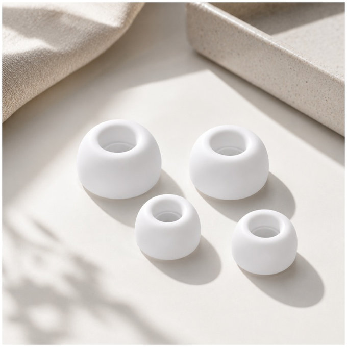 Końcówki do AirPods Pro - Zestaw 2szt (L, S) | biały | white | FixPremium