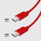 Kabel USB-C/USB-C, 60W, PD, 1.5m, Czerwony, Red, SBS