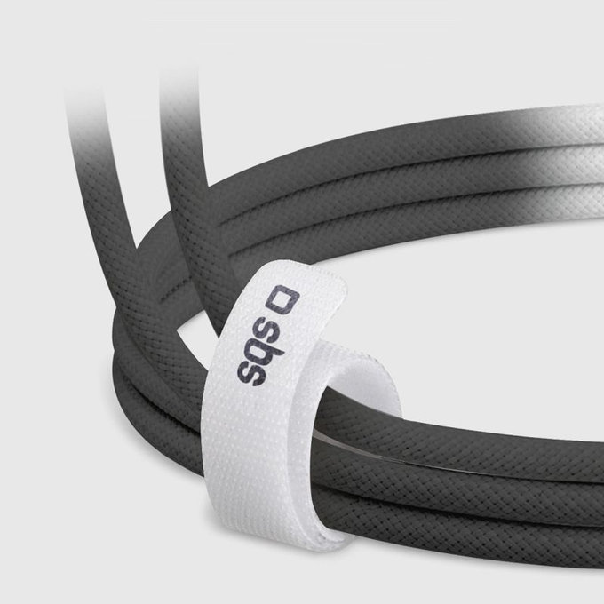 Kabel USB-C/USB-C, 60W, PD, 1.5m, Czarny, Black, SBS