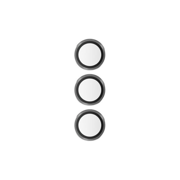 Ochraniacz soczewki tylnego aparatu Hoops do Samsung S23 FE, czarny, black, PanzerGlass