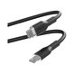Kabel USB-C / MFI Lightning, 12W, Soft, 1,5 m, czarny, black, PURO