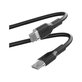 Kabel USB-C / USB-C, 60W, Soft, 1,5 m, czarny, black, PURO