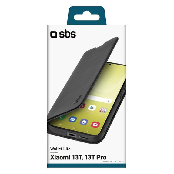 Etui do Xiaomi 13T/13T Pro, Book Wallet Lite, Czarny, Black, SBS