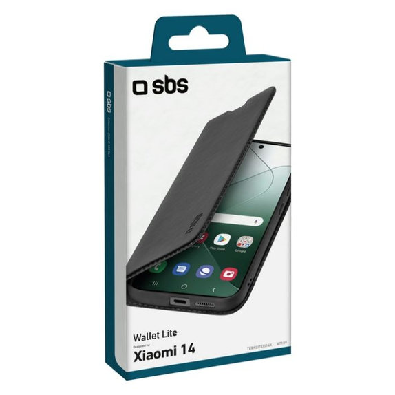 Etui do Xiaomi 14, Book Wallet Lite, Czarny, Black, SBS