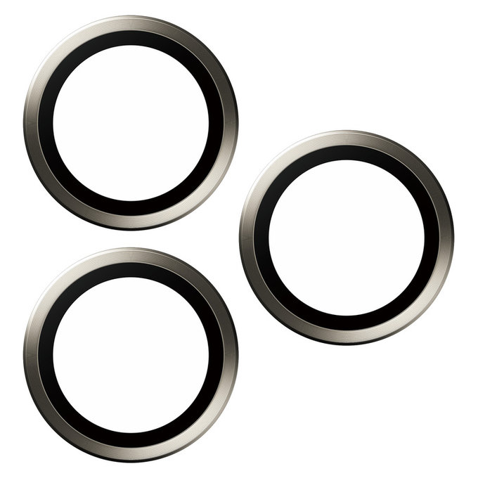 Osłona obiektywu aparatu Hoops do iPhone 15 Pro/15 Pro Max, Natural Metal, PanzerGlass