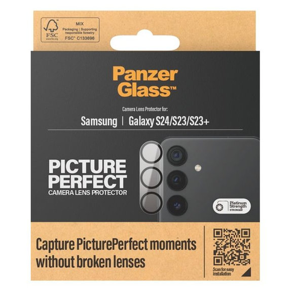 Ochraniacz soczewki tylnego aparatu PicturePerfect do Samsung S23, 23+, 24, czarny, black, PanzerGlass
