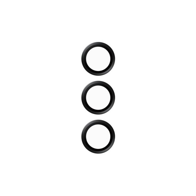Ochraniacz soczewki tylnego aparatu Hoops do Samsung S24+, czarny, black, PanzerGlass