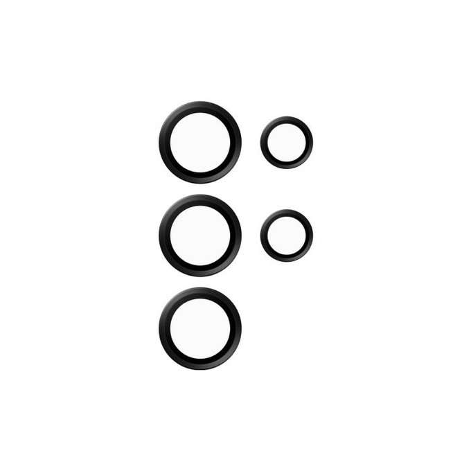 Ochraniacz soczewki tylnego aparatu Hoops do Samsung S24 Ultra, czarny, black, PanzerGlass