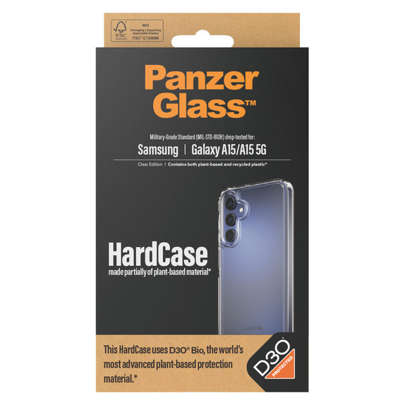 Etui HardCase D3O do Samsung Galaxy A15/A15 5G, Przezroczyste, PanzerGlass