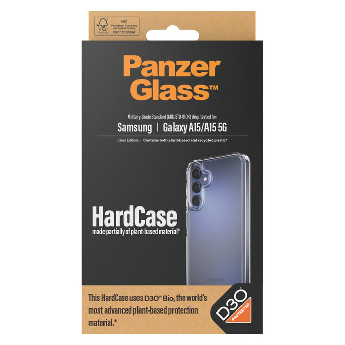 Etui HardCase D3O do Samsung Galaxy A15/A15 5G, Przezroczyste, PanzerGlass