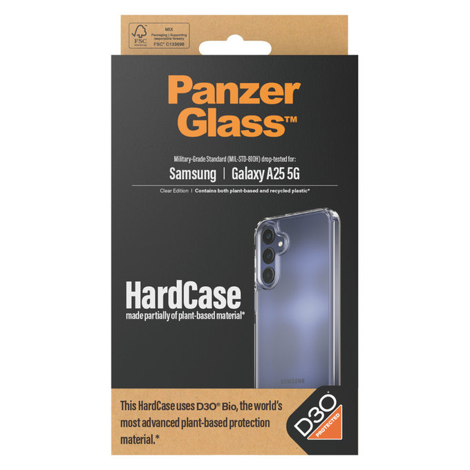Etui HardCase D3O do Samsung Galaxy A25 5G, Przezroczyste, PanzerGlass