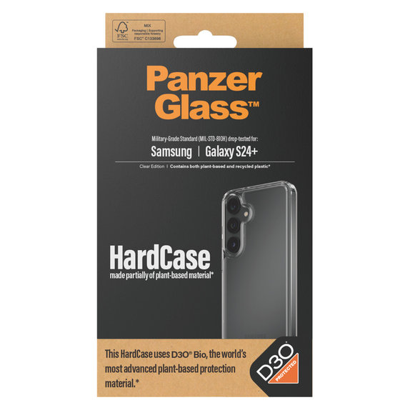 Etui HardCase D3O do Samsung Galaxy S24+, Przezroczyste, PanzerGlass