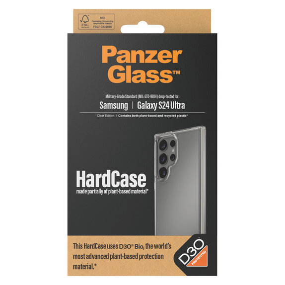 Etui HardCase D3O do Samsung Galaxy S24 Ultra, Przezroczyste, PanzerGlass