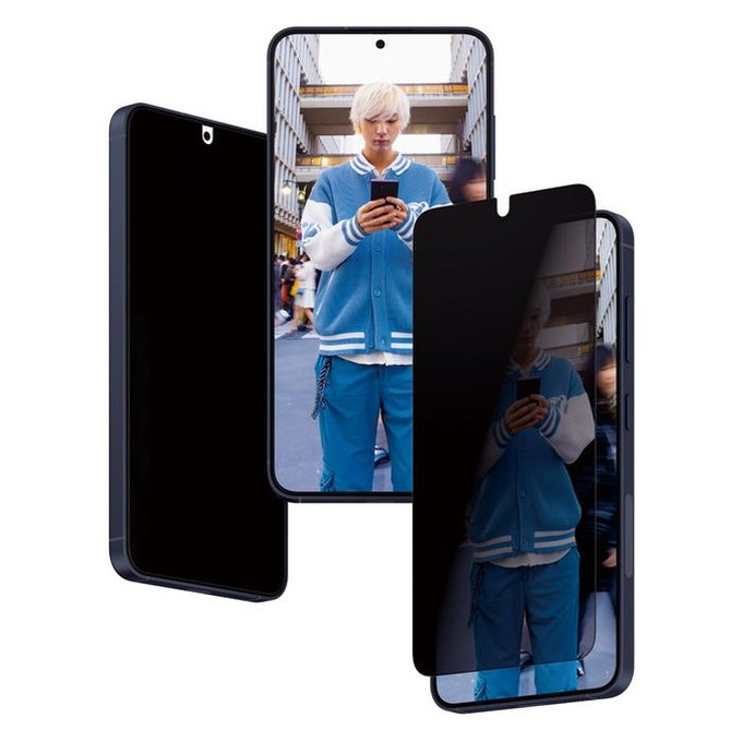 Szkło hartowane Re:Fresh UWF Privacy z aplikatorem do Samsung S24, czarny, black, PanzerGlass
