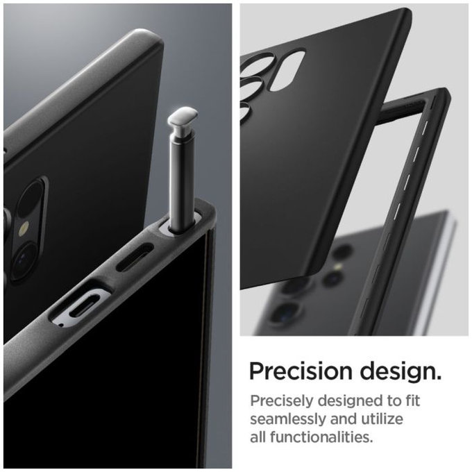 Etui Thin Fit do Samsung S24 Ultra, czarny, black, Spigen