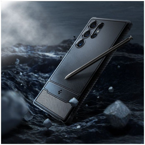 Etui do Samsung S24 Ultra, Rugged Armor, Matte Black, Spigen