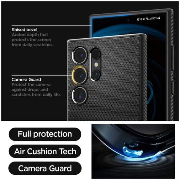 Etui do Samsung S24 Ultra, Liquid Air, Matte Black, Spigen