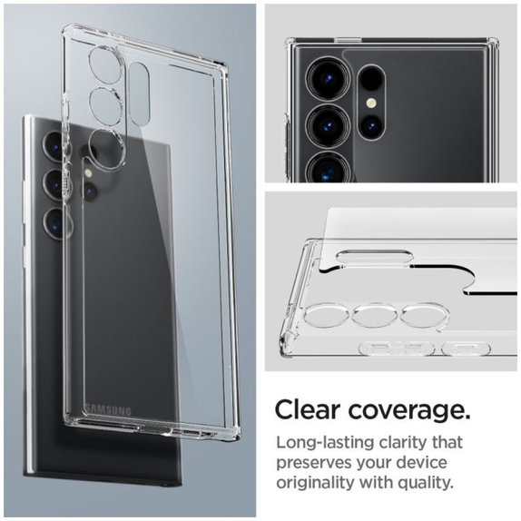 Etui do Samsung S24 Ultra, Ultra Hybrid, Przezroczysty, Transparent, Spigen