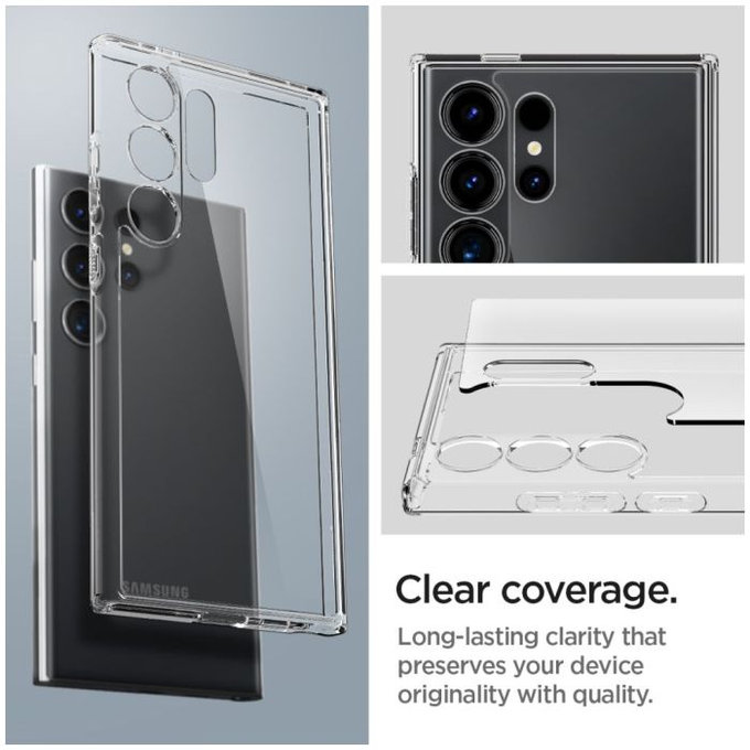 Etui do Samsung S24 Ultra, Ultra Hybrid, Przezroczysty, Transparent, Spigen