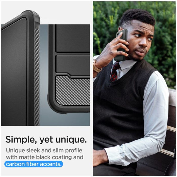 Etui do Samsung S24 Ultra, Rugged Armor, Matte Black, Spigen