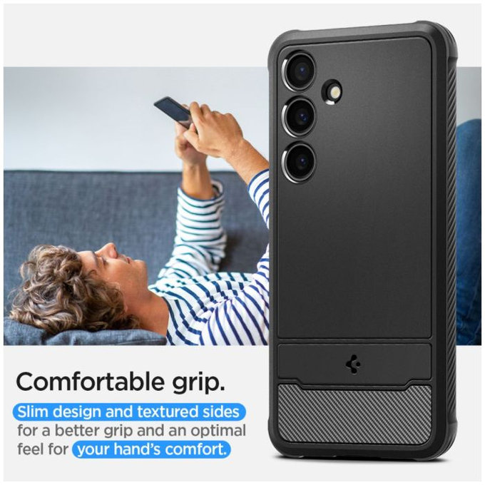 Etui do Samsung S24+, Rugged Armor, Matte Black, Spigen