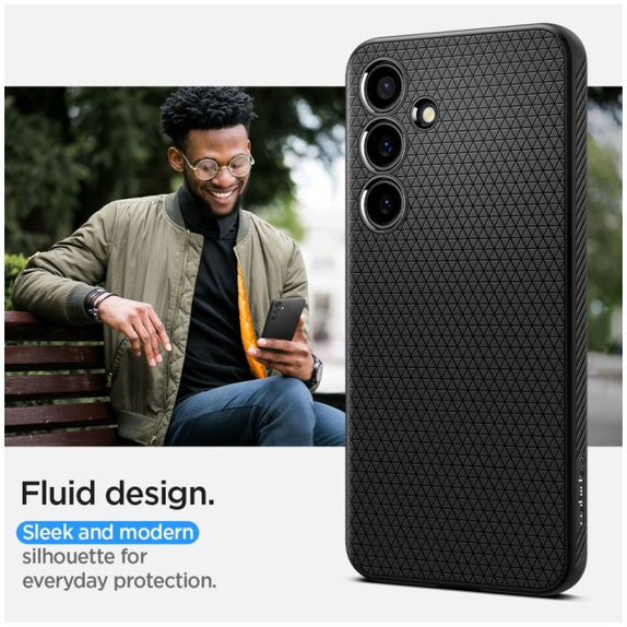 Etui do Samsung S24, Liquid Air, Matte Black, Spigen