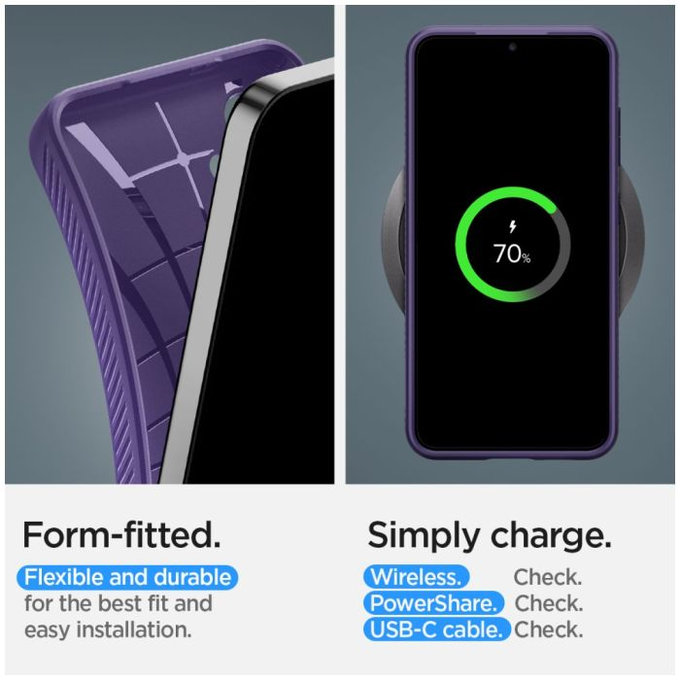 Etui do Samsung S24, Liquid Air, Deep Purple, Spigen