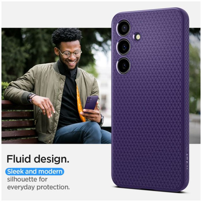 Etui do Samsung S24, Liquid Air, Deep Purple, Spigen