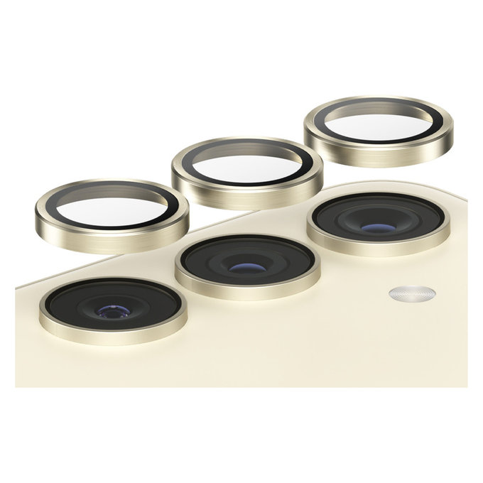 Osłona obiektywu aparatu Hoops do Samsung Galaxy S24/S23/S23+, Żółte, PanzerGlass