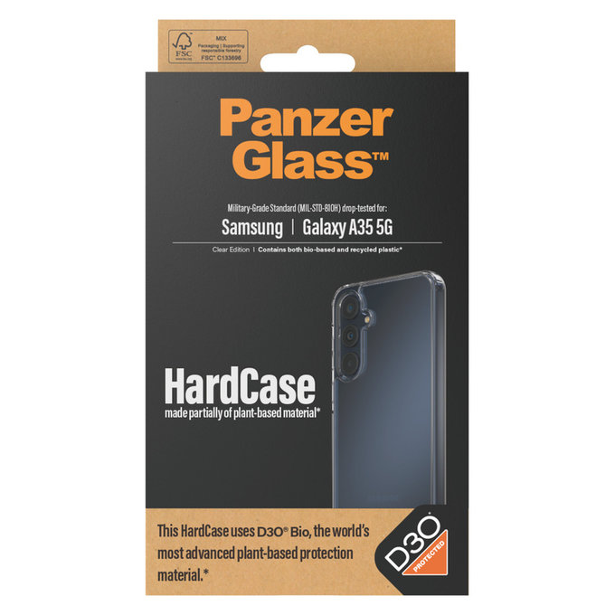 Etui HardCase D3O do Samsung Galaxy A35 5G, Przezroczyste, PanzerGlass