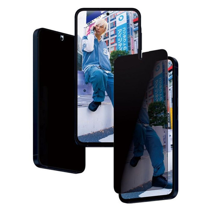 Szkło hartowane Re:Fresh UWF Privacy z aplikatorem do Samsung A55, czarny, black, PanzerGlass