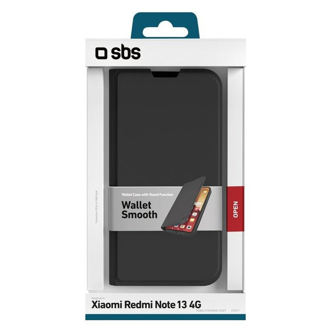 Etui do Xiaomi Redmi Note 13 4G, Book Wallet Lite, Czarny, Black, SBS