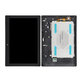 Wyswietlacz do Lenovo TAB 2 A10-70, Ekran dotykowy z ramką, Czarny, Black, TFT