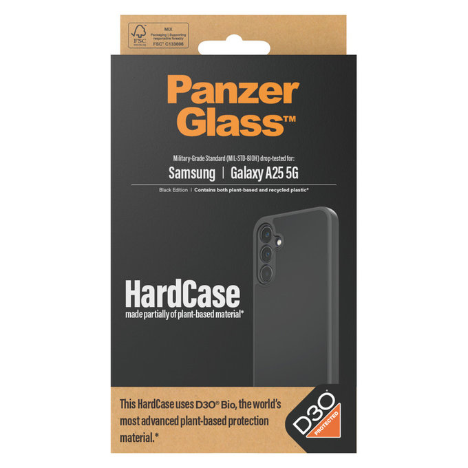 Etui HardCase D3O do Samsung Galaxy A25 5G, Czarne, PanzerGlass