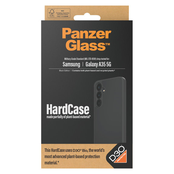 Etui HardCase D3O do Samsung Galaxy A35 5G, Czarne, PanzerGlass