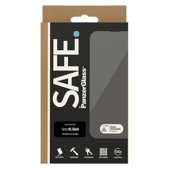Szkło hartowane UWF do Honor 90, Czarne, SAFE by PanzerGlass