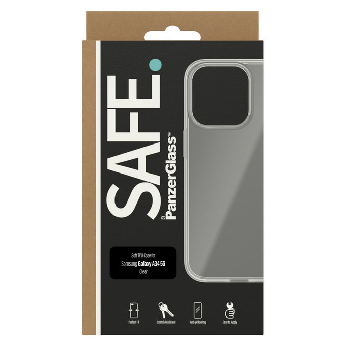 Etui TPU do Samsung Galaxy A34 5G, Przezroczyste, SAFE by PanzerGlass