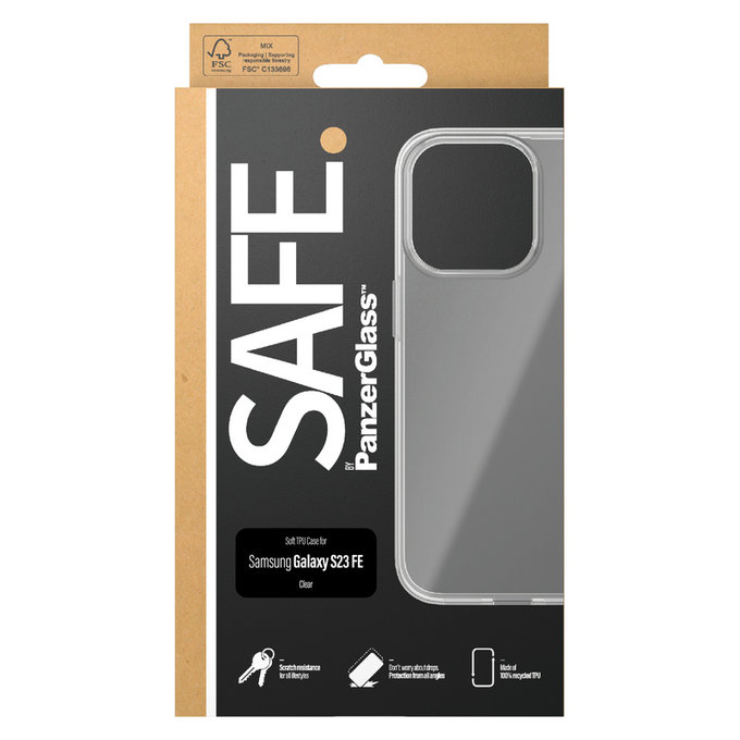 Etui TPU do Samsung Galaxy S23 FE, Przezroczyste, SAFE by PanzerGlass
