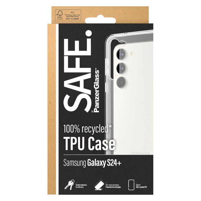 Etui TPU do Samsung Galaxy S24+, Przezroczyste, SAFE by PanzerGlass