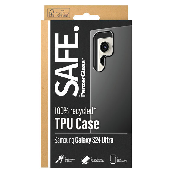 Etui TPU do Samsung Galaxy S24 Ultra, Czarne, SAFE by PanzerGlass