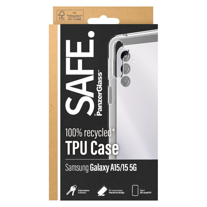 Etui TPU do Samsung Galaxy A15/A15 5G, Przezroczyste, SAFE by PanzerGlass