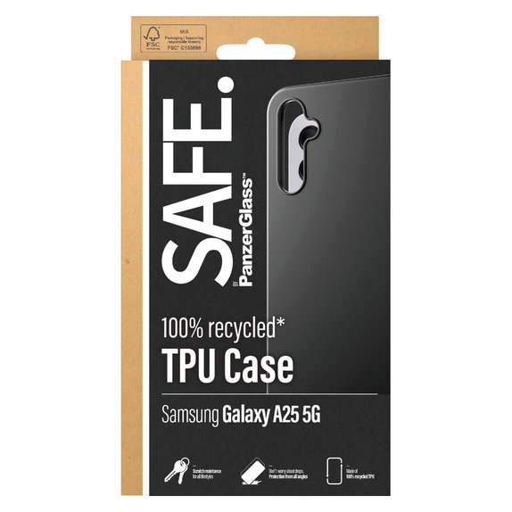 Etui TPU do Samsung Galaxy A25 5G, Czarne, SAFE by PanzerGlass